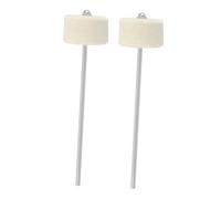 Yardwe 2pcs Bass Drum Pedals Single Kick Drum Pedal Set Durable Felt Beater Music Instrument Accessory