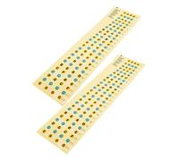 Yardwe 2pcs Bass Scale Decals Bass Practicing Sticker String Fretboard Practice Sticker Learning Scale for Beginner