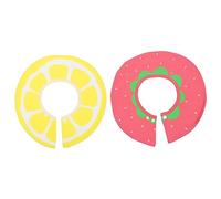 Yardwe 2Pcs Bibs with Rotating Design Adorable Teething Bibs for Feeding and Drooling Shower