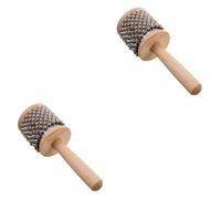 Yardwe 2pcs Cabasa Instrument for Boys and Girls Percussion Toy Cabasa for Musical Playtime and Sensory Development for Toddlers