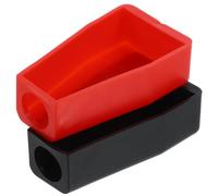 Yardwe 2pcs Car Battery Terminal Covers Insulating Caps with Full Coverage Protection for Positive Negative Posts Installation Plastic Insulator for Auto Boat and Electric Bike Batteries