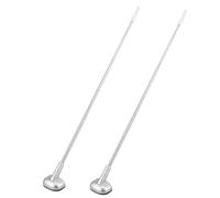 Yardwe 2pcs Car Corner Antenna: Bumper Mount Universal Vehicle Telescopic Antenna Replacement Stainless Steel Flag Pole Safety Guard For Parking Truck Vehicle Van