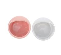 Yardwe 2pcs Ceramic Hamster Feeding Bowls Cute Chinchilla Food Dishes Non-slip Animal Bowls for Pets for Rabbits and Hedgehogs Easy to Clean and Store Pink White