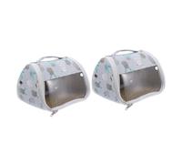 Yardwe 2pcs Chinchilla Squirrel Hamster Travel Bag Outdoor Pet Carrier Easy to Hang