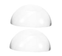 Yardwe 2pcs Clear Glass Hemisphere Paperweights for Chinese Calligraphy Practice Weighted Fabric Pattern Pressing Tools for Sewing and Tailoring Stylish and Stable Desk Accessories