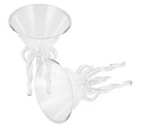 Yardwe 2pcs Cocktail Glasses Jellyfish Cups Toasting Glass Made of Glass with Creative Simple Design and Comfortable Touch for Party Use