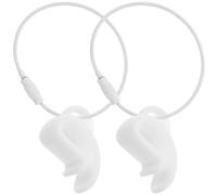 Yardwe 2pcs Compact Flying Disc Clip Lightweight Plastic Disc Holder with 4.5cm Hanging Ring Diameter, Convenient to Clean and Practical for Outdoor Sports and Travel Activities