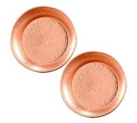 Yardwe 2pcs Copper Tibetan Buddhist Offering Bowls Mystical Design, Multi-Purpose Decorative Bowls for Temples and Meditation, Fine Workmanship Home Décor Accents