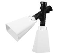 Yardwe 2pcs Cowbell Handle for Sports Events Loud Cheering Noisemaker Hand Percussion Instrument for Football Games Parties and Gatherings