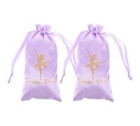 Yardwe 2pcs Dance Shoe Bag: Ballet Slipper Bag for Girls - Polyester Drawstring Pouch for Dance Slippers Pointe Shoes Travel and Recital Organization