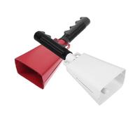 Yardwe 2Pcs Ergonomic Metal Cowbell with Handle Durable Noise Maker for Football Games Celebrations Sporting Events Cheering Cowbell for Joyful Moments