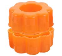 Yardwe 2pcs Flower Screw Cap Covers for Slide Bolts, 1.38 Inch Id Orange | Plastic Protector for Playset Screws, Standard Metric Threads, Outdoor Community Playground Use, Easy Maintenance