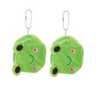 Yardwe 2pcs Frog Plush Coin Purse for Women Cute Animal Shaped Mini Zipper Wallets with Keychain Compact Small Purse Organizer for Travel Everyday Use Versatile and Secure Design