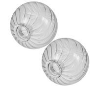 Yardwe 2pcs Glass Lampshade Replacement with Rotating Bubble Effect, 4 Inch Round Globe Lamp Shades for Bedrooms and Dining Areas, Modern Sphere Lamp Shade Covers