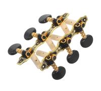 Yardwe 2pcs Gold Locking Guitar Tuning Pegs Stable Acoustic Electric Guitar Machine Heads with Precise String Adjustment Knobs for Firm String Holding Left Right Keys