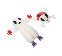 Yardwe 2pcs Halloween Ghost and Skull Decorations Spooky Adornment for Halloween Parties Lightweight Portable Props for Haunted House Bar Decor