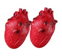 Yardwe 2Pcs Halloween Scary Fake Human Hearts Lightweight Portable Horror Props for Haunted House Party Decorations and Stage Performance