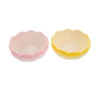 Yardwe 2pcs Handpainted Durable Pottery Planters with Wide Opening for Healthy Root Growth for Spaces and Outdoor Garden Arrangements
