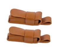 Yardwe 2pcs Harmonica Leather Case Portable Harmonica Storage Sleeve for Instrument Cover Zipper for Musician Practice