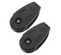 Yardwe 2pcs Heavy Duty Nylon Pulley with Rotary Sliding Operation and Convenient Installation, Single Sailing Pulley for Yacht Trolley and Boat Rigging, Sturdy Black Sailing Hardware