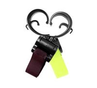 Yardwe 2pcs Heavy Duty Stroller Hooks with Detachable Straps for Baby Stroller and Motorcycle Multipurpose Bag Hangers with Hook-and-Loop Fastener in Green and Brown for Shopping