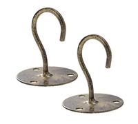 Yardwe 2PCS Heavy Duty Wall Mount Ceiling Hook for Hanging Plants Screw in Ceiling Hook for Hanging Bird Feeders,Lanterns,Wind Chimes,Planters,Outdoor Decoration Hooks (Bronze)