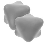 Yardwe 2pcs Hexagonal Silicone Hand Exerciser Balls for Rehabilitation and Finger Strengthening Squeeze Stress Balls for Seniors and Arthritis Therapy Grey Color