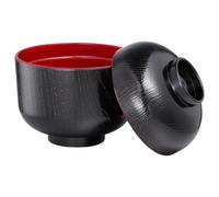 Yardwe 2pcs Japanese Miso Soup Bowls with Lid Ramen Bowls Small Rice Bowls Serving Bowls Noodle Bowls