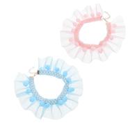 Yardwe 2pcs Lace Cat Collars for Kittens Decorative Pet Supplies Lightweight Breakaway Design for Parties and Daily Wear for Photoshoots