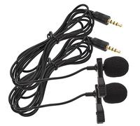 Yardwe 2pcs Lapel Microphone High Sensitivity Clip Mic for Video Recording Interviews and Meetings Compatible with Various Mobile Phone Brands Voice Durable Design