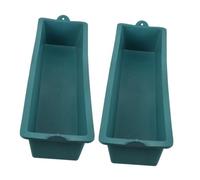 Yardwe 2Pcs Large Capacity Sturdy Plastic Livestock Food Feeder for Sheep and Birds, Easy Cleaning Poultry Feed Trough for Farm Use, Reducing Waste Feeding Container in Green