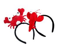 Yardwe 2pcs Lobster Crab Plush Headband Party Costume Accessory for Adults