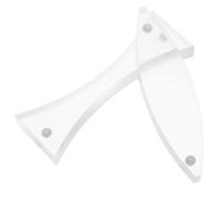 Yardwe 2pcs Magnetic Optical Convex and Concave Lenses Set Acrylic Material for Physics Experiments with Secure Attachment to Metal Surfaces for Laboratory Research and Educational