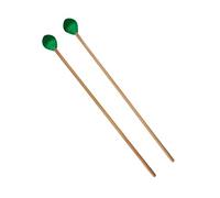 Yardwe 2pcs Marimba Sticks for Percussion Instrument Marimba Mallets Green Head Hammers for Practice and Performance