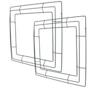 Yardwe 2Pcs Metal Wire Wreath Rings Square Shape for Floral Arrangement and Hanging Wall Decor at Festivals