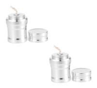 Yardwe 2pcs Mini Alcohol Burner Portable Heating Stove for Outdoor Camping Hiking and Survival Lightweight Leak Design for for Picnics and Lab Equipment