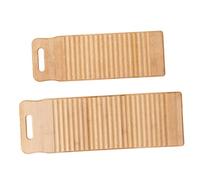 Yardwe 2pcs Mini Washboard Slip Laundry Cleaning Board Bamboo Scrubbing Board for Hand Washing Cloths
