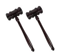 Yardwe 2pcs Mini Wooden Gavel Set for Boys and Girls Judge Hammer for Courtroom Costume Solid Wood Auction Hammer Small Gavel Toy for Party and Cosplay