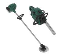 Yardwe 2pcs Miniature Chainsaw and Lawn Mower Realistic Outdoor Gardening Tools for Pretend Play Dollhouse Accessories for Fairy Garden and Creative Landscaping