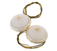 Yardwe 2pcs Miniature Round Light Fixtures for Dollhouses Diy Craft Light for Living Bedroom Decoration Precision-crafted Dollhouse Lighting for Models Warm White