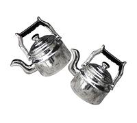Yardwe 2Pcs Miniature Water Kettle Pretend Play Kettle with Handle for Dollhouse Decor and Micro Landscape Realistic Miniature Water Holder to Enhance Cognitive Skills and Imaginative