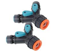 Yardwe 2pcs Mm Faucet Splitter Y Type Hose Connector 2 Way Plastic Push-to-Connect Splitter for 3/4 Inch Tap 12mm Pe Hard Pipe Garden Irrigation Patio Cleaning