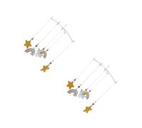 Yardwe 2pcs Mobile Crib Hanger with Charming Felt for Boys and Cot Mobile to Hearing and Focus Newborn Birthday and Christmas