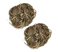 Yardwe 2pcs Molar Grass Ball Treats for Small Animals Natural Chew Toys for Rabbits Guinea Pigs and Hamsters for Health and Playtime