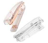 Yardwe 2pcs Multi-Function Mini Stapler Set with Staple Remover, Acrylic and Aluminium Alloy Desktop Staplers for Office and Study, Creative Design Hardly Jams Staples