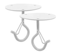 Yardwe 2pcs Outdoor Hanging Hooks for Plants, Heavy Duty Carbon Steel Ceiling Hooks with Simple Installation and Spacesaving Design, White 6.6x6.5x6cm, for Garden, Balcony, and Home Use