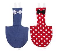 Yardwe 2pcs Parrot Diaper Bowknot Design Comfortable and Cute Clothing for Pigeons Cockatiels and Parakeets for Daily Wear and Outdoor Use