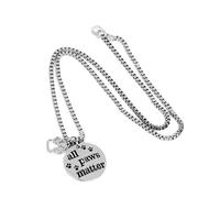 Yardwe 2pcs Paws Matter Engraved Dog Tag Necklace Set Pet Pendant Necklace for Dog Birthday Pendant Chihuahua Collar