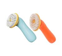 Yardwe 2pcs Pet Massage Brush for Dogs and Cats Soft Bristle Handheld Bath Scrubber for Gentle Skin Cleaning Portable Grooming Tool for Indoor and Outdoor Use Suitable for All