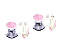 Yardwe 2pcs Pets Plaid Vest Leash Harness Costume for Animals Hamster Walking Outfit Breathable Design Leash and Accessory Pet Dress up